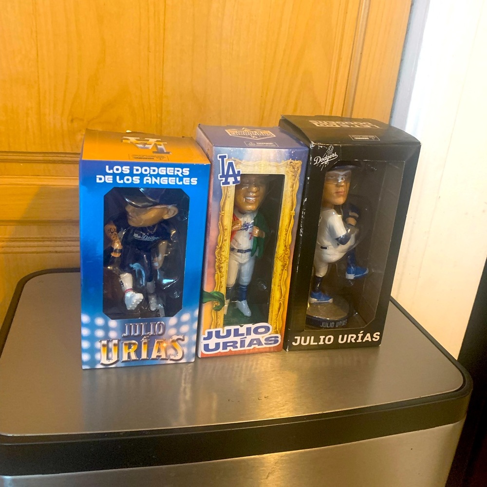 LA DODGERS URIAS SET OF 3 BOBBLEHEADS
